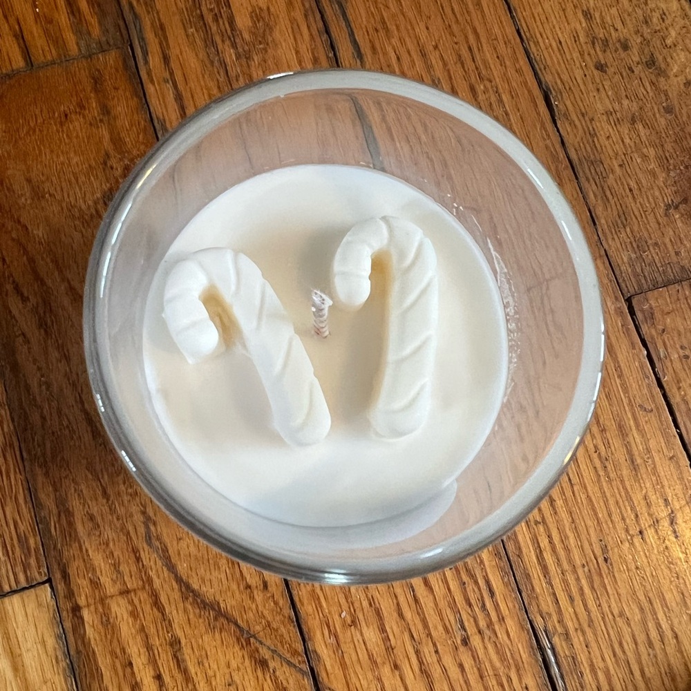 Homemade Candy Cane Candle SALE